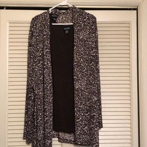 Brown/creme polyester 2 piece dress top